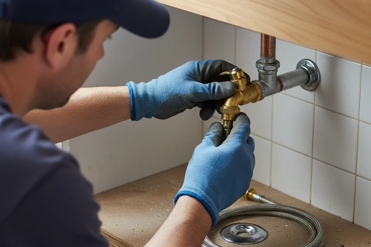 Shutoff valve and fitting work during Burst Pipe Repair in Westland